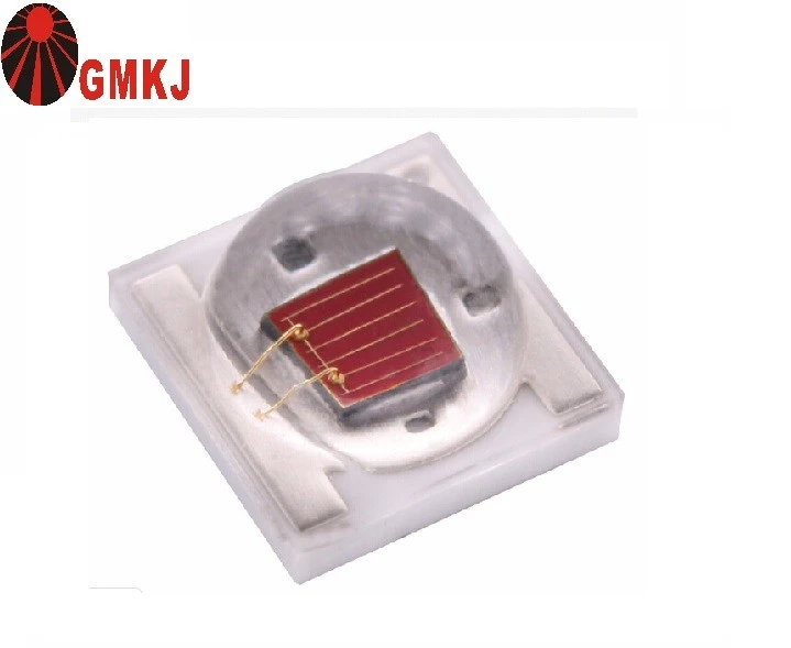 1w 3W Watt Red 660nm LED Chip SMD 3535 Package Dome Lens